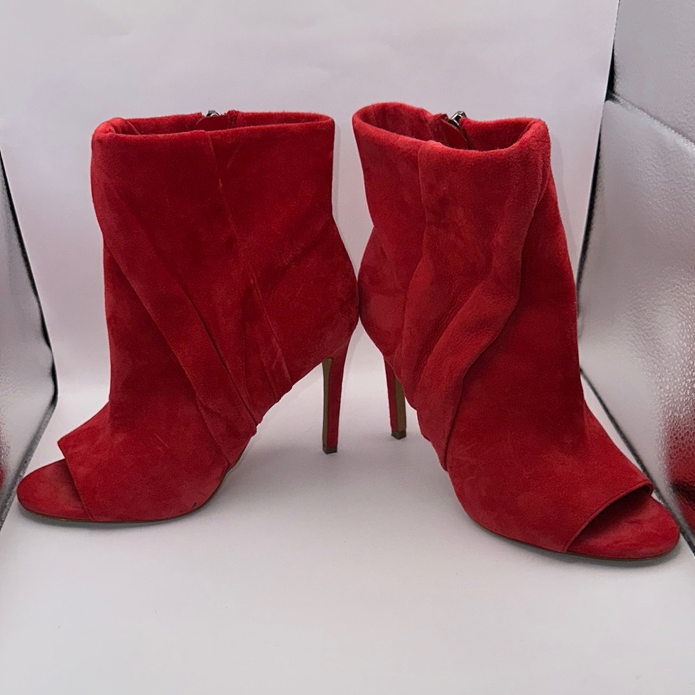 Vince Camuto Elegant Red  orange Women's Ankle Boots